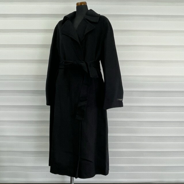 乐天商城 - ★お買い物マラソン期間中限定 ポイント10倍★新品タグ付き VisitInNEWYORK ウールカシミヤポリエステル ロングコート レディース Mサイズ ブラック ビジット 1912095/516094在★7