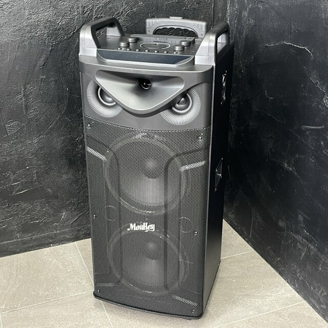 カラオケスピーカーセット 【中古】動作保証 Moukey TROLLEY SPEAKER MTs210-1 ポータブルスピーカー 280W 技適マーク有り / 70297