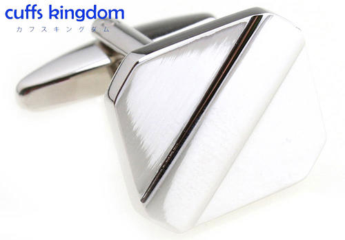 単色 シルバー レイ カフスボタン 【 銀色系 男女 カフリングス 営業マン おしゃれ かわいい 結婚式 カ..