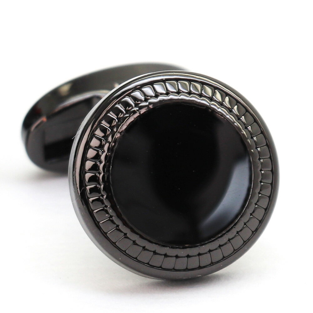 【 即日発送 】 ■ 丸型【 色 :黒】カフスボタン ■ [ 1000円ぽっきり マラソン買い回り 対象 黒系 男女 営業マン おしゃれシンプル スーツ シャツ...