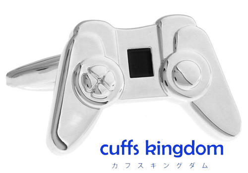 ゲーム コントローラー カフスボタン 【 銀色 系 男女 カフリングス 営業マン おしゃれ かわいい 結婚..