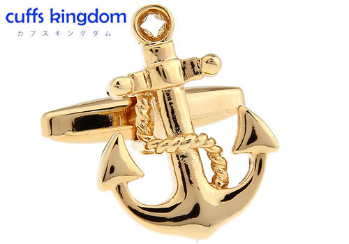 イカリ 【 ゴールド 色 】 カフスボタン 【 ゴールド系 おしゃれ 男女 カフリングス 面白 人気 個性 趣味 プレゼント カフス専門店 】