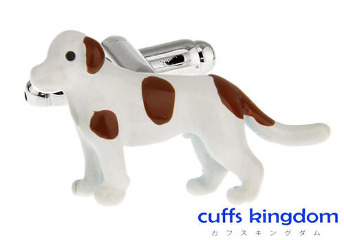 セントバーナード ドック カフスボタン 【 brown 落ち着く 男女 カフリングス 動物 ペット プレゼント ..