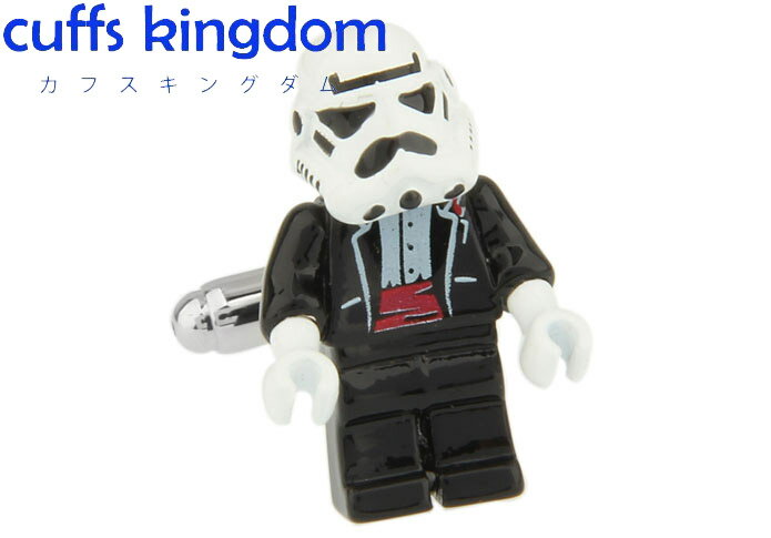 楽天カフスボタン専門店 cuffs kingdomブロック 玩具 アンドロイド 【 白 色 】 カフスボタン 【 黒 白 男女 カフリングス ユニーク 趣味 面白 大人気 プレゼント ギフト カフス専門店 】