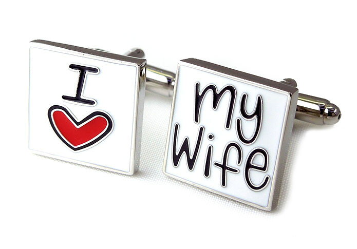 カフスボタン専門店 cuffs kingdomの結婚 記念日 プレゼント メッセージカフス 【 色 ： 白 】 カフスボタン 【 ホワイト おしゃれ 男女 カフリングス メッセージ プレゼント 大人気 成人式 結婚式 カフス専門店 】｜アングル3