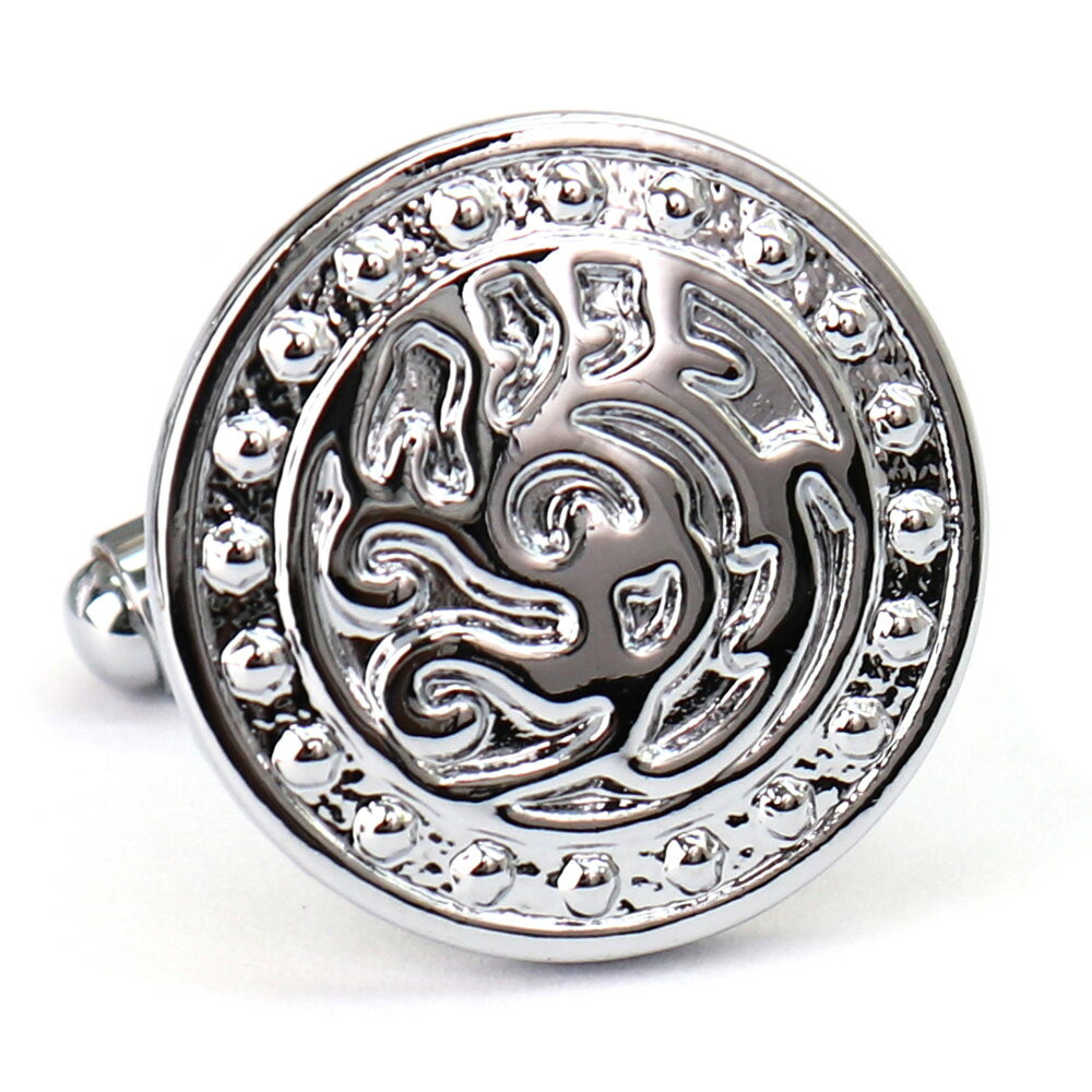 【 即日発送 】 ■ 丸型【 色 :シルバー】カフスボタン ■ [ 1000円ぽっきり マラソン買い回り 対象 黒系 男女 営業マン おしゃれシンプル スーツ ...