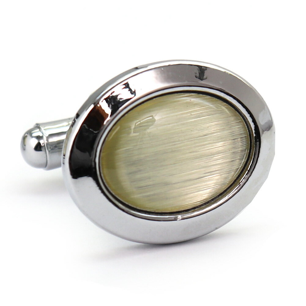 【 即日発送 】 ■ 丸型【 色 :シルバー&白】カフスボタン ■ [ 1000円ぽっきり マラソン買い回り 対象 黒系 男女 営業マン おしゃれシンプル スー...