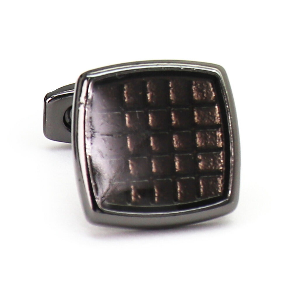 【 即日発送 】 ■ 四角形【 色 :黒&茶】カフスボタン ■ [ 1000円ぽっきり マラソン買い回り 対象 黒系 男女 営業マン おしゃれシンプル スーツ ...