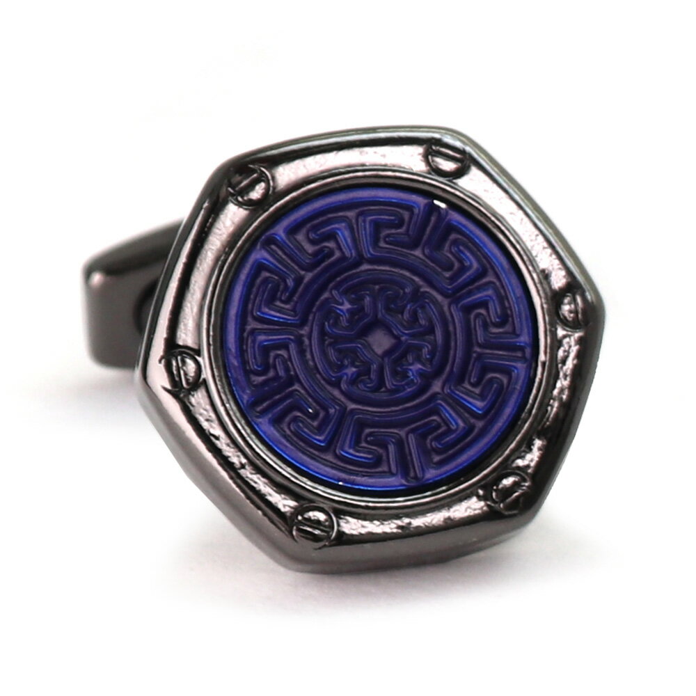 【 即日発送 】 ■ 多角形【 色 :黒&紺】カフスボタン ■ [ 1000円ぽっきり マラソン買い回り 対象 黒系 男女 営業マン おしゃれシンプル スーツ ...