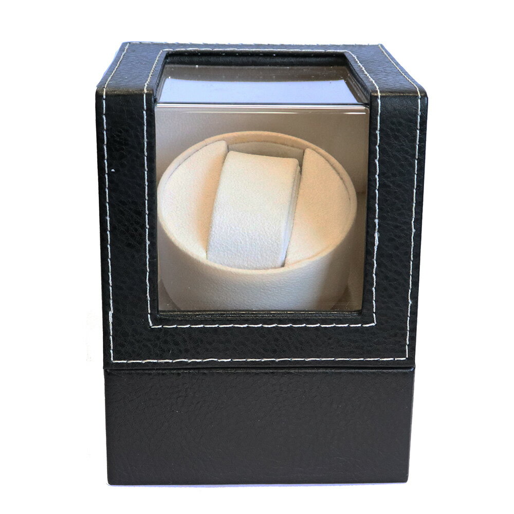 ワインディングマシーン 1本 自動巻き上げ機 静音設計 両方向回転式 腕時計 黒 ウォッチワインダー 自..