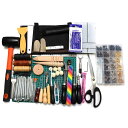 【送料無料】レザー 手縫いセット DIY ツール レザークラフト 革工具セット 裁縫工具 皮革工具 針 手作り 革用 レザー 工具 縫製キット 工具セット 手縫...