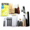 レザー 手縫いセット DIY ツール レザークラフト 革工具セット 裁縫工具 皮革工具 針 手作り 革用 レザー 工具 縫製キット 工具セット 手縫い 手革製品...