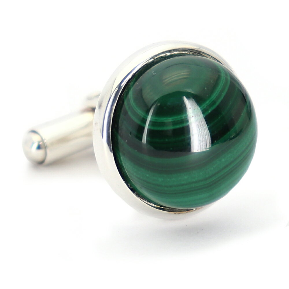 高級 天然石 【 孔雀石 】 カフスボタン 台座 925 シルバーアクセ ★ケース付 ブランド ★critical パワーストーン【 グリーン おしゃれ 男女 ...