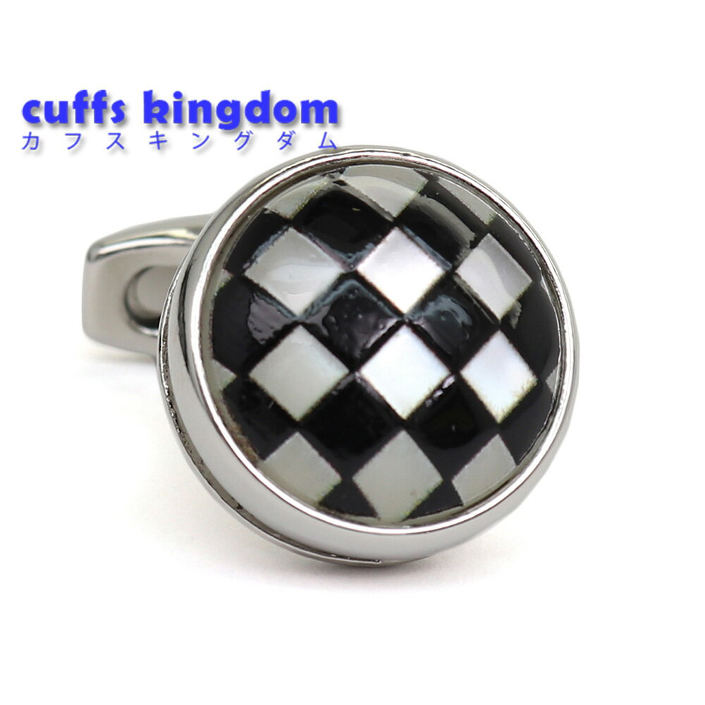 【 即日発送 】 ■ 丸型【 チェック柄】カフスボタン ■ [ マラソン買い回り 対象 男女 営業マン おしゃれ シンプル スーツ シャツ 人気 プレゼント 正装 ウエディング 入園式 入学式 ]