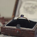 14K Gold Filled・ラッピング無料3月誕生石・アイオライト・天然石の指輪贈り物、母の日、誕生日プレゼントに。