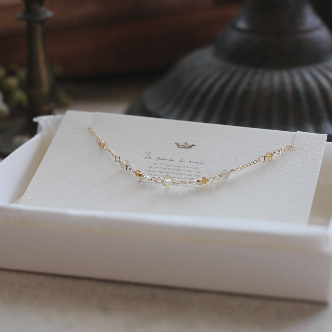 Jardin オレンジサファイア・9月誕生石・14KGFブレスレット/ゴールドフィルド・ジュエリー