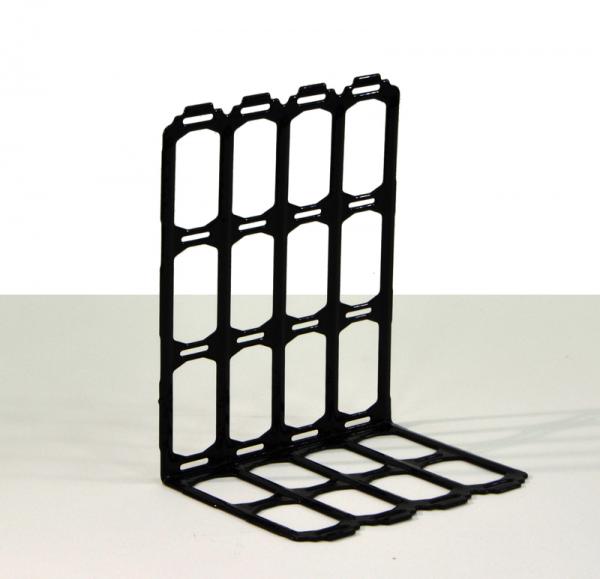 Rakuten - デバイダー W160黒 W160×H200×D120 SS ｜棚仕切り 仕切板 転倒防止 店舗備品 野菜売り場 果物売り場 青果コーナー 仕切り エンド棚 エンド陳列 商品整理 フェイス維持 冷蔵ケース ゴンドラ 冷凍ケース