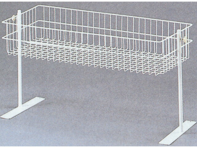 Rakuten - 上置1段篭白 850×350×560 ｜ 業務用 ネットラック 什器 陳列台 店舗