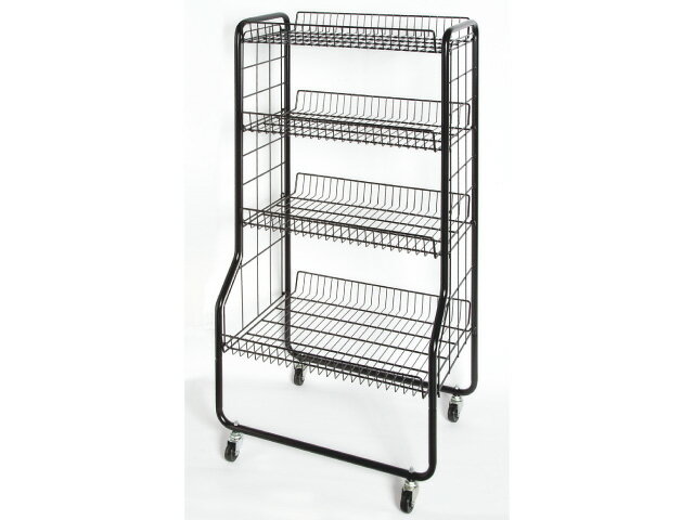 樂天商城 - 業務用 ネットラック 什器 陳列台 店舗 ｜黒ライトスタンド 900×450×1210