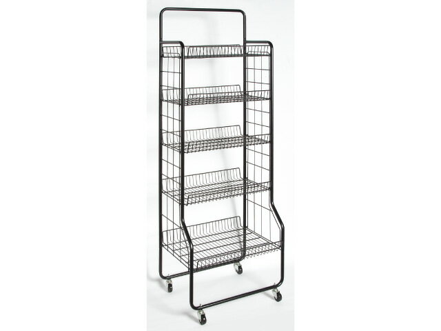 樂天商城 - 業務用 ネットラック 什器 陳列台 店舗 ｜黒ライトスタンド 600×450×1710