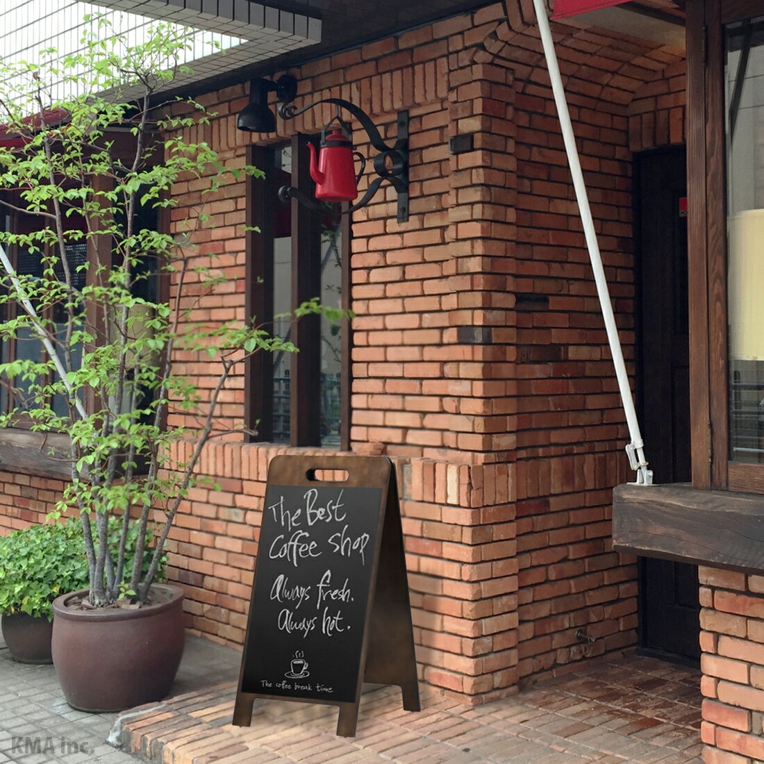 ブラックボード A型 黒板 ハンド式 看板 78S ハイグレード マーカーチョーク マグネット 磁石 | メニューボード 立て看板 インテリア カフェ スタンド黒板 A型黒板 ウッド黒板 KMA URISAPO 【代引きOK(個人宅配除く)】