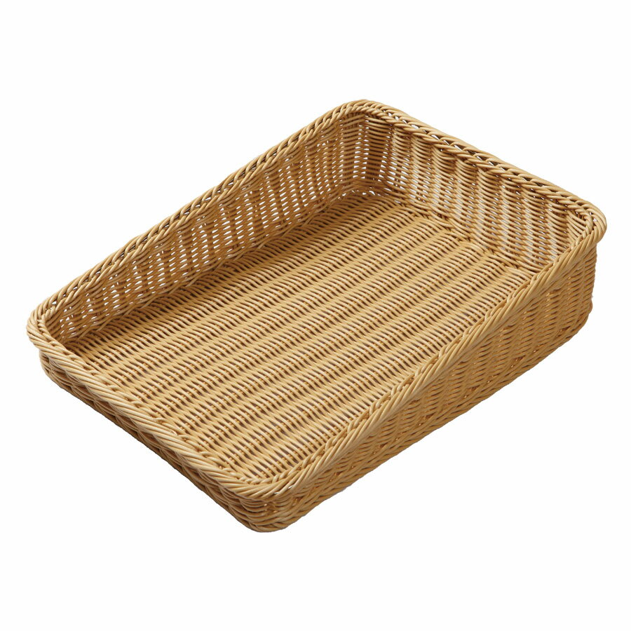 Rakuten - ベーカリーバスケット 斜め30型 アイボリー 400×300×50/100