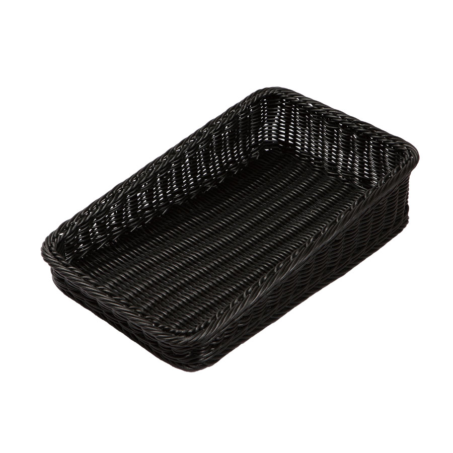 Rakuten - ベーカリーバスケット 斜め25型 ブラック 400×250×50/100