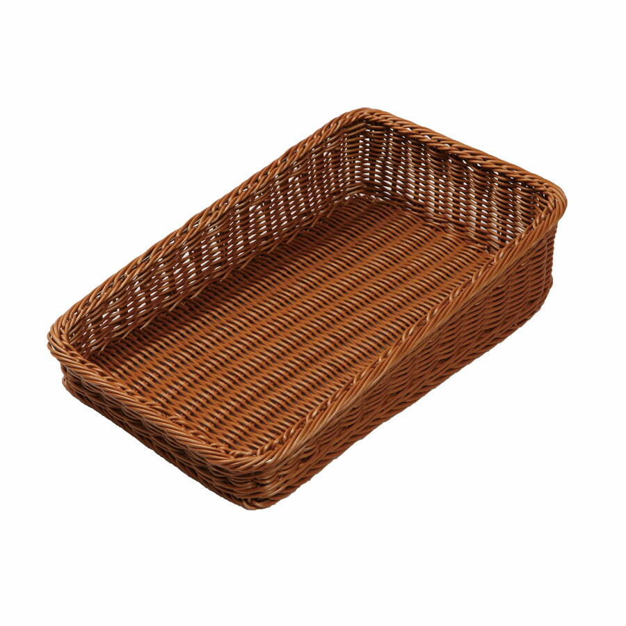Rakuten - ベーカリーバスケット 斜め25型 ブラウン 400×250×50/100