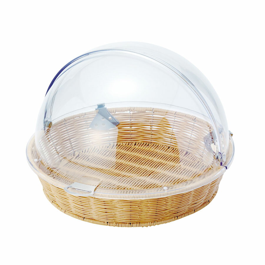 樂天商城 - ベーカリーバスケット 丸型47型 アイボリー カバー付 φ480×330