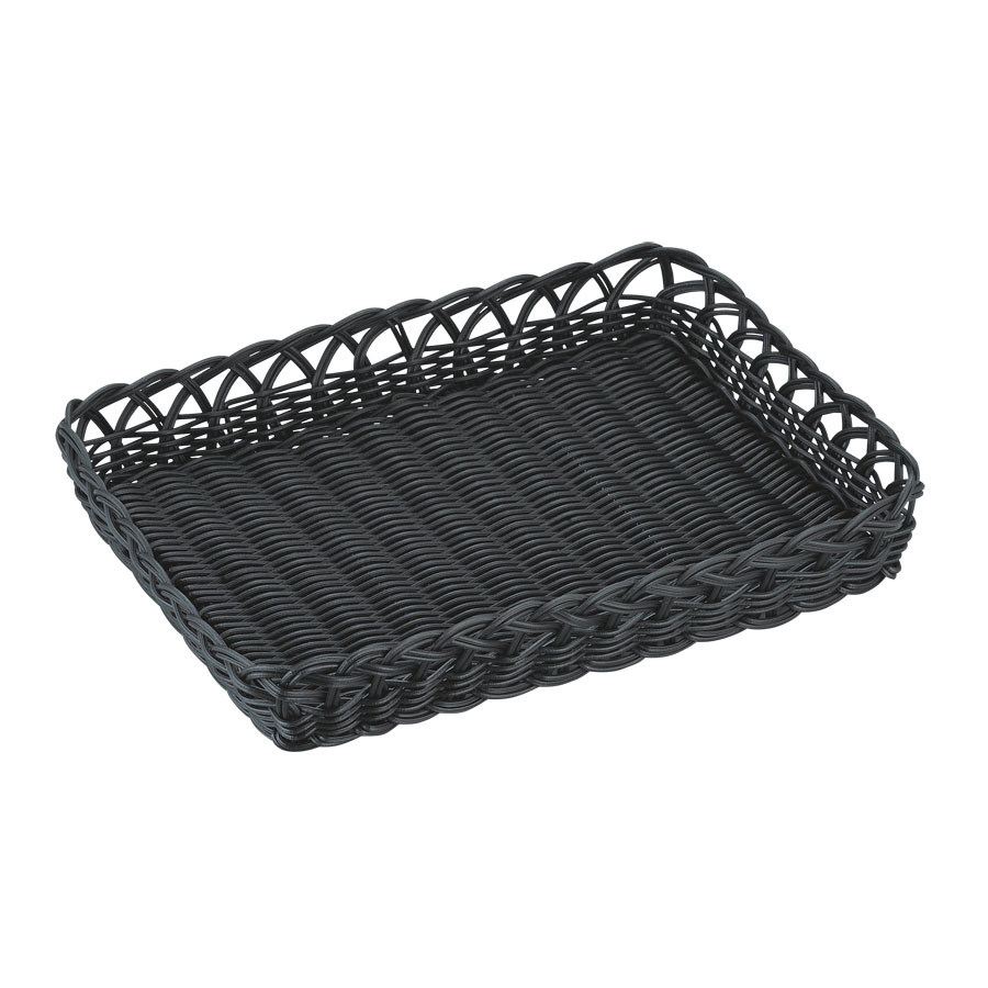 樂天商城 - 角型 ベーカリーバスケット スカシ ブラック 400×300×65