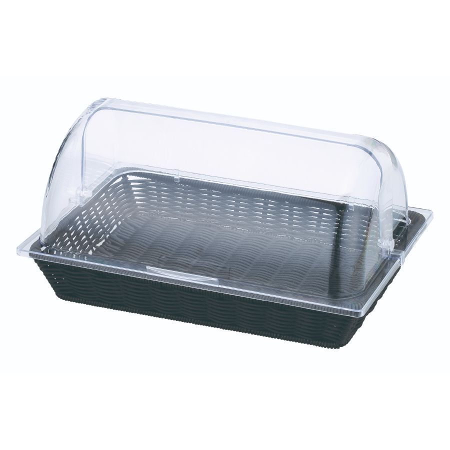 Rakuten - 角型 ビュッフェバスケット 42型 ブラック カバー付 425×305×210