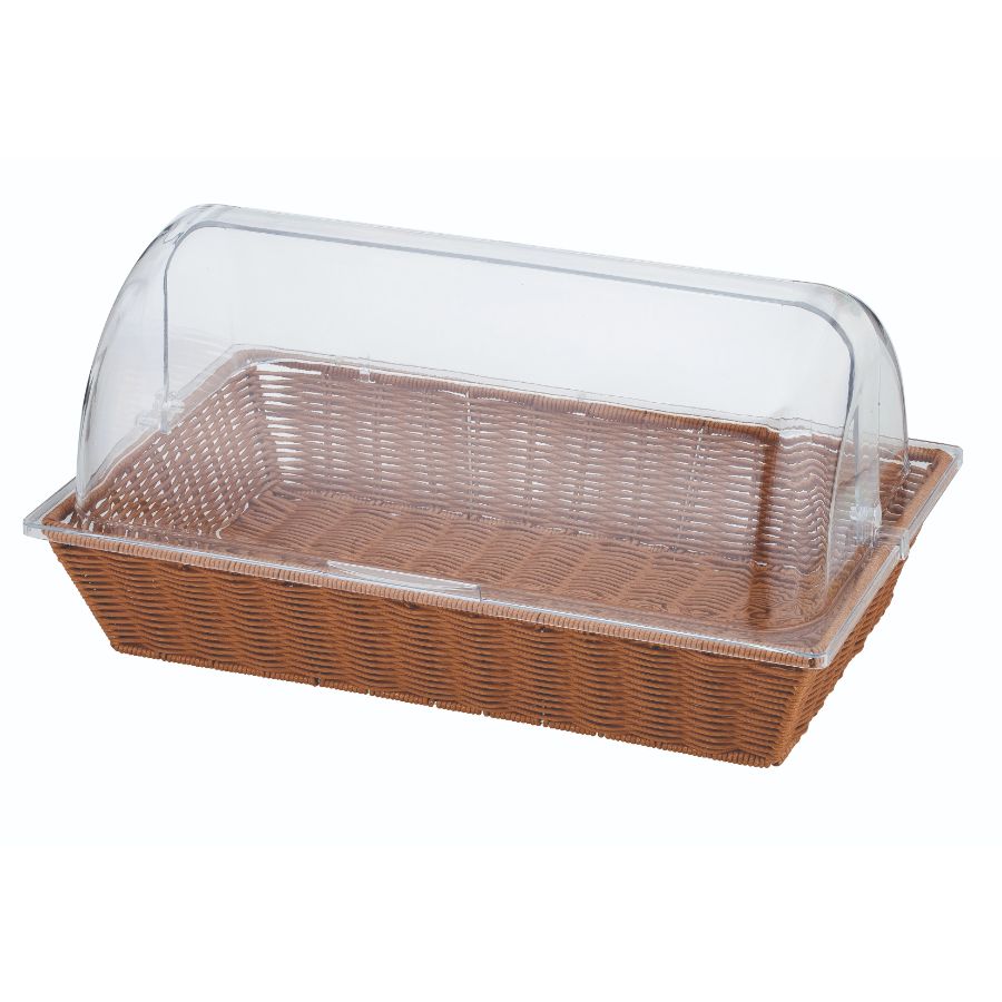 Rakuten - ベーカリーバスケット GN長角1/1 H100 ブラウン カバー付 555×340×280