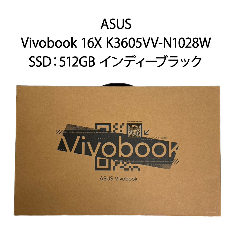 ASUS エイスース ノートパソコン Vivobook 16X K3605VV-N1028W SSD：512GB インディーブラック