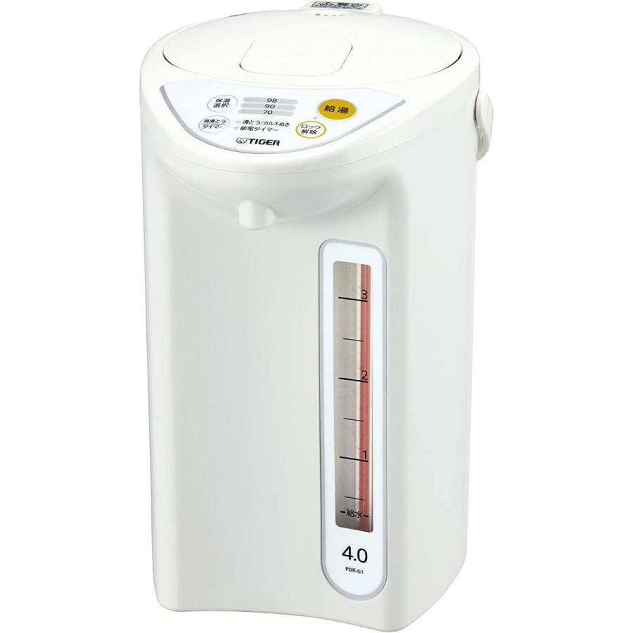 【新品】TIGER タイガー魔法瓶 マイコン電動ポット 4.0L PDR-G401 ホワイト