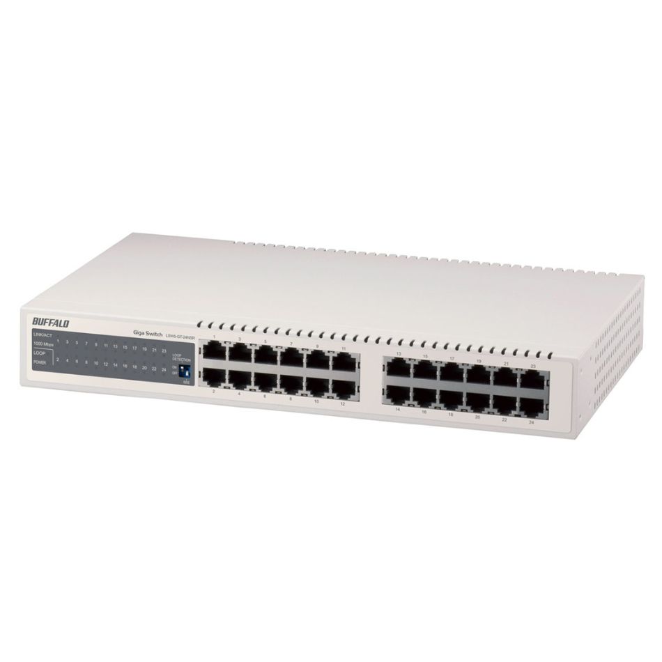 樂天商城 - 【新品】BUFFALO バッファロー スイッチングハブ 24ポート LSW5-GT-24NSR 全ポートGiga対応