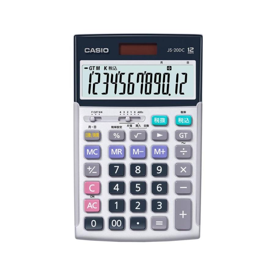 【新品】CASIO カシオ 本格実務電卓 ジャストタイプ 12桁 JS-20DC-N