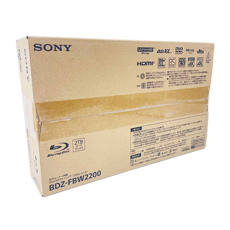 ڿʡˤȯSONY ˡ ֥롼쥤쥳 2TB 2ƱϿ BSCS 4K塼ʡ¢ BDZ-FBW2200