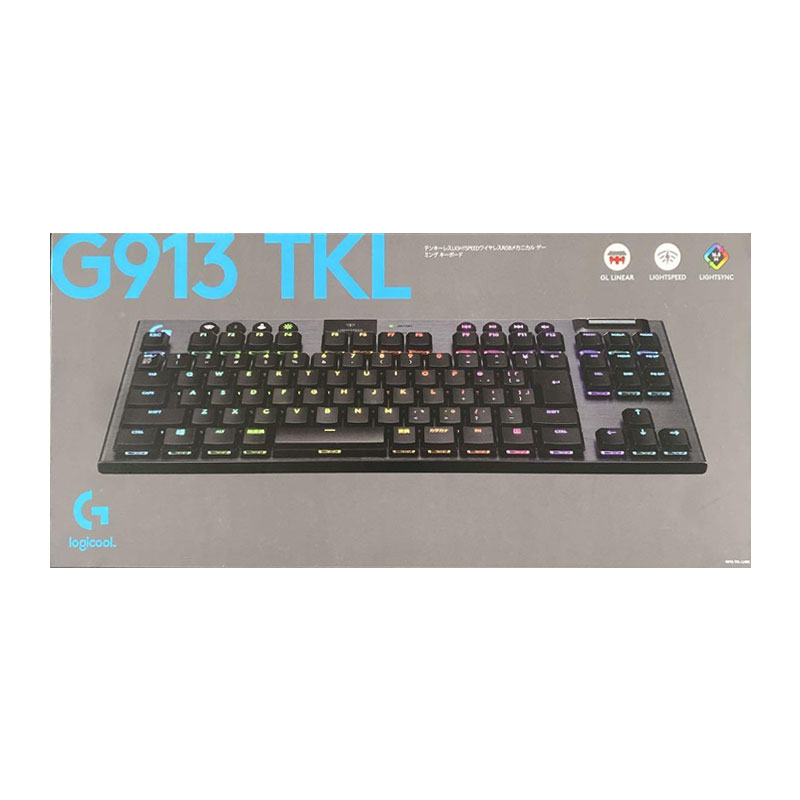 【土日祝発送】【新品】Logicool G ロジクール G ワイヤレス テンキーレス RGBゲーミングキーボード G913-TKL-LNBK