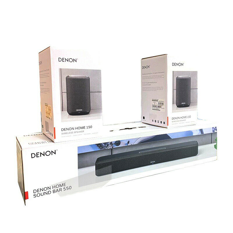 【土日祝発送】【新品】DENON デノン ワイヤレス サラウンドシステム Home Sound Bar 550 SET-B ブラック