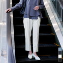 【店内全品20%OFFクーポン】7/11 1:59まで■ハイウエストタックテーパードパンツ ボトムス レディース パンツ センタープレス シンプル オフィス