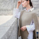 【店内全品30%OFFクーポン】9/10 23:59まで■ケープニットベスト トップス レディース ニット ベスト シンプル