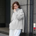 ハイネックサイドスリットオーバーサイズニット トップス レディース ニット ハイネック オーバーサイズ サイドスリット シンプル カジュアル