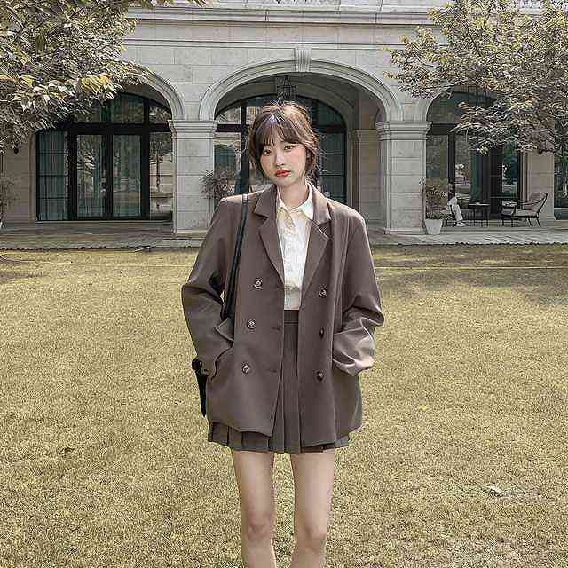 セットアップ レディース カジュアル スーツセット 2点セット コート スカート ミニ丈 プリーツスカート 通勤 ストレート 長袖 無地 大きめ 20代 30代...