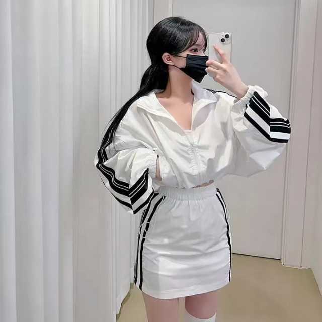 セットアップ レディース カジュアル 上下セット スウェット ジャージセット スカートセット スウェットセット スポーツウエア 運動着 ジップアップ ブルオーバ...