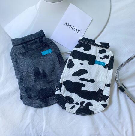 犬 服 牛柄 シャツ 春 夏 秋 冬 おしゃれ かわいい 小型犬 中型犬 ペットウェア ドッグウェア 韓国風 ..