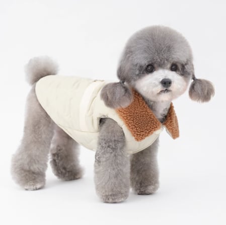 犬 服 冬 ベスト コート 小型犬 中型犬 防寒 ボア 襟付き おしゃれ かわいい