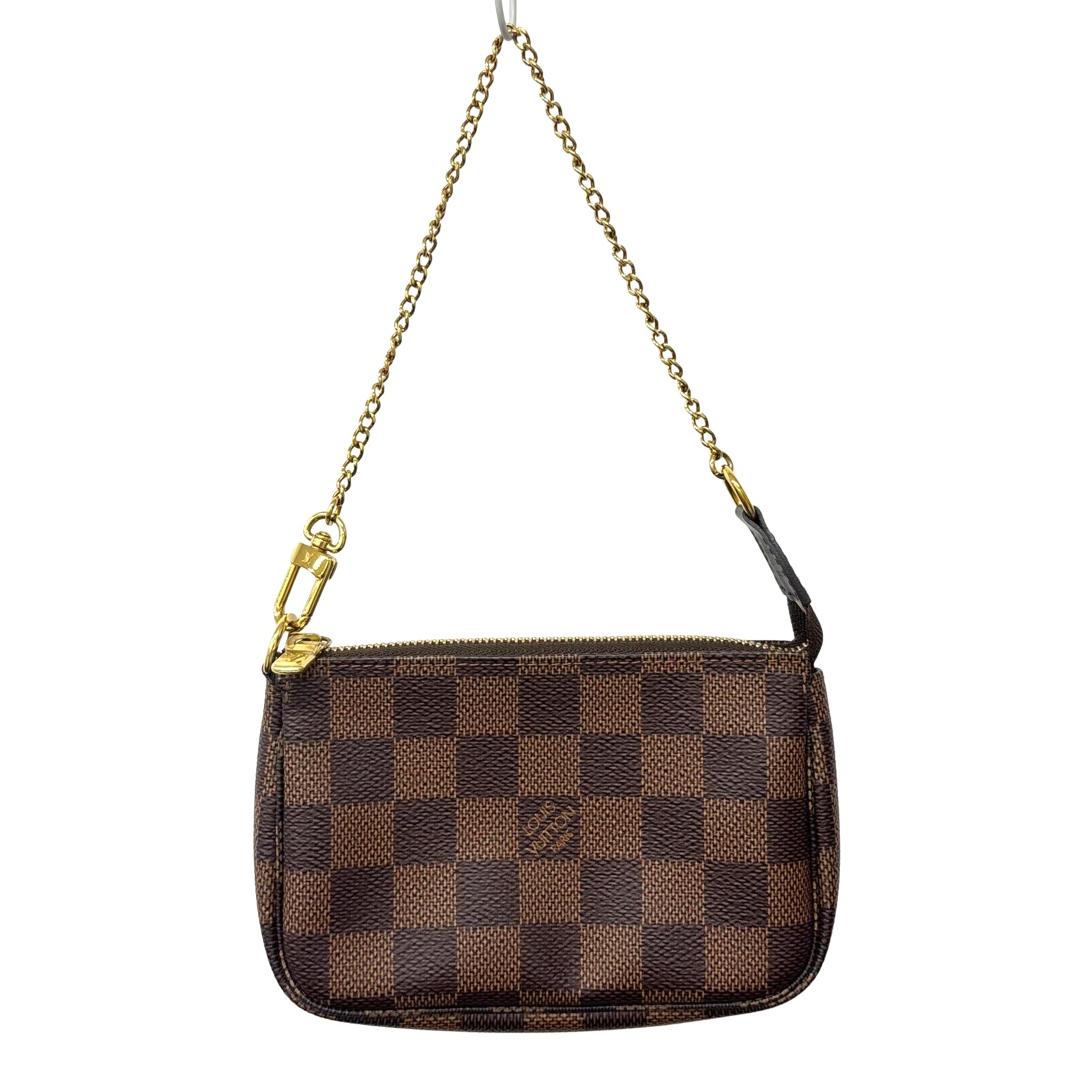 【中古】LOUIS VUITTON ルイ・ヴィトン ミニポシェット アクセソワール アクセサリーポーチ マルチポーチ ダミエ レディース コーティングキャンバス/ダミエ・エベヌ キャンバスエベヌ x ゴールド金具 N58009
