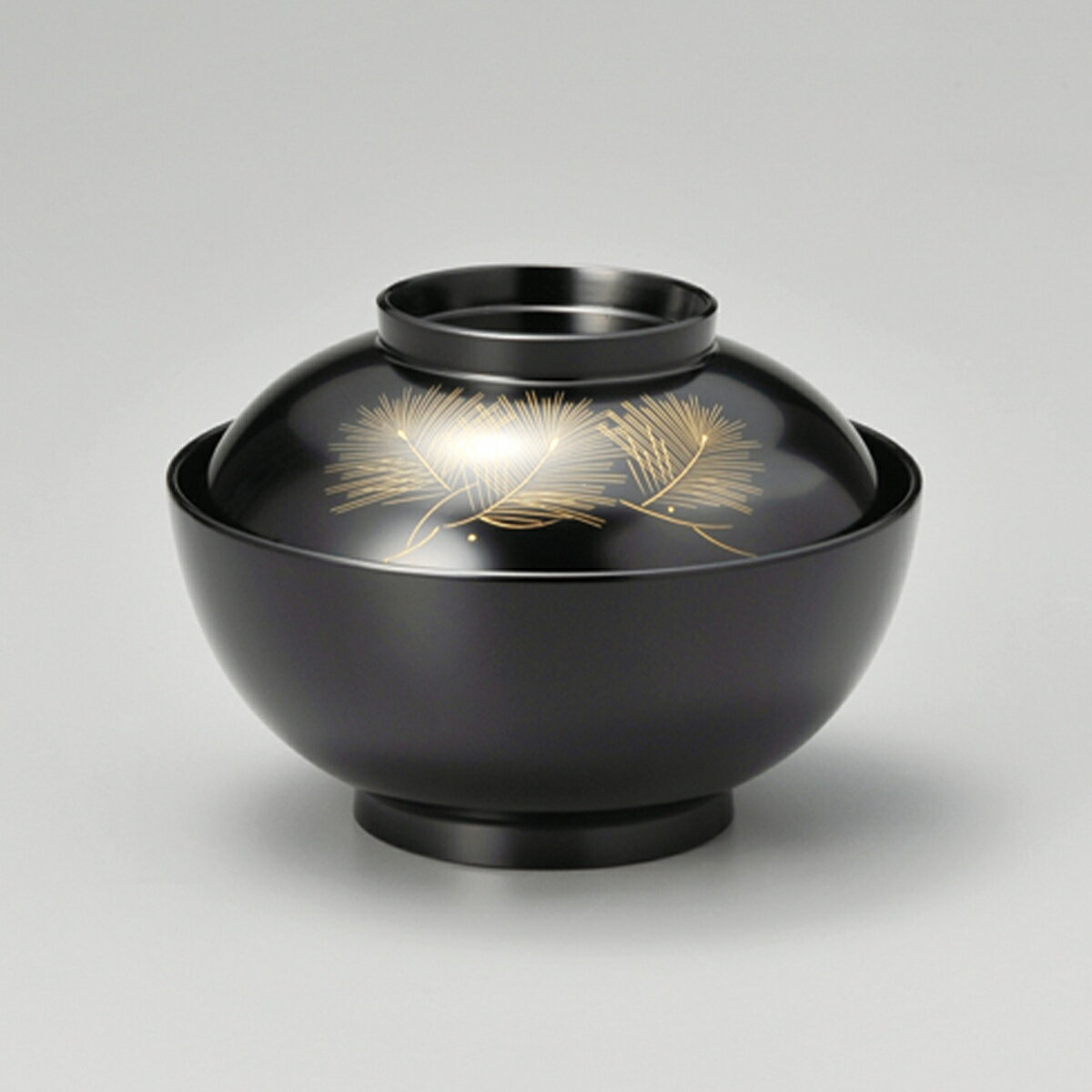 10％割引 スーパーセール 沈金松 雑煮椀（溜）送料無料 蓋付 宮内庁御用達 日本製 お椀 おしゃれ 汁椀 ..