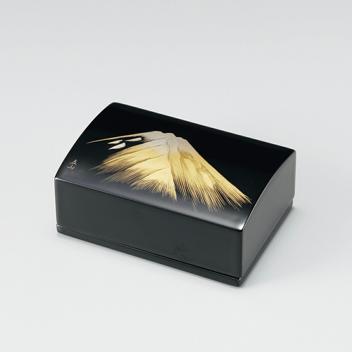 金富士名刺箱(黒)宮内庁御用達 名刺入れ 日本製 来客 うるし 漆塗 手塗 高級 おすすめ 木 木製 デスク デスク整理 名刺整理 プレゼント ギフト 入社祝い...