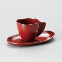 珈琲カップセット(朱)宮内庁御用達 カップ 日本製 来客 うるし 艶 上品 器 漆器 木合 漆塗 手塗 高級 おすすめ コーヒーカップ おもてなし 紅茶 ティー...